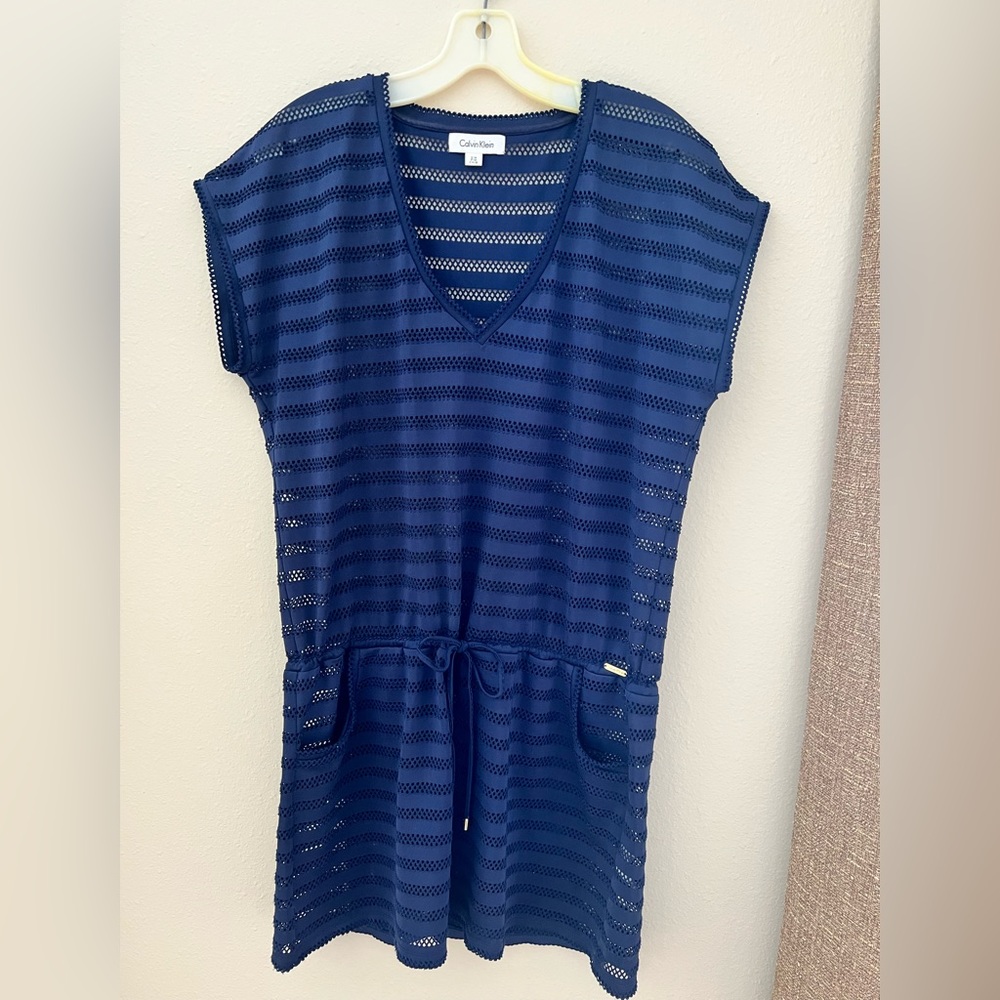 Calvin Klein swimsuit cover up in Navy.